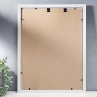 Фоторамка 30х40  281G  белая с золотом(пластиковый экран)