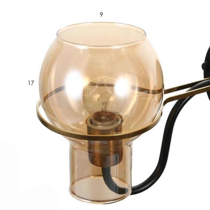 Бра Бра "Кэган" E27 40Вт черный 12х24х23 см