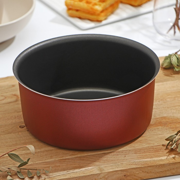 Форма для кулича &laquo;Забава&raquo;, d=18 см, антипригарное покрытие, цвет бордовый