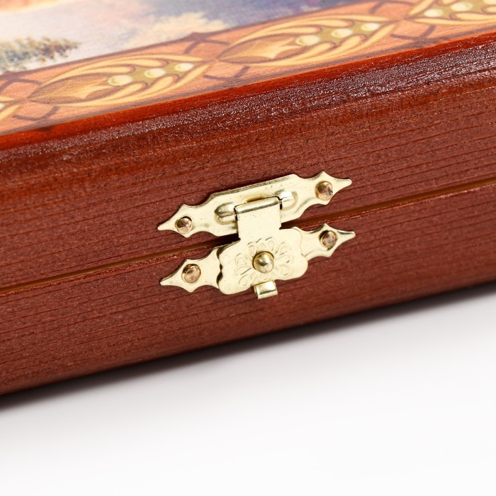 Нарды деревянные большие, настольная игра Нарды деревянные большие, настольная игра "Медведь", 40 х 40 см, с шашками