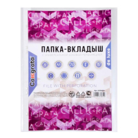 Файл-вкладыш А5, 80 мкм, Calligrata, плотные, глянцевый, вертикальный, 50 штук Файл-вкладыш А5, 80 мкм, Calligrata, плотные, глянцевый, вертикальный, 50 штук
