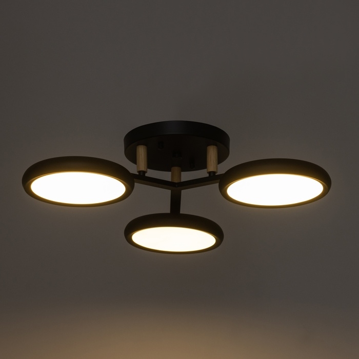 Люстра "Алис" 3хLED 72Вт 3000-6000К черный 52х52х13 см