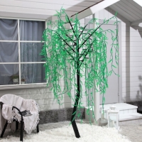 Светодиодное дерево &laquo;Плакучая ива&raquo; 2 м, 1152 LED, постоянное свечение, 220 В, свечение зелёное