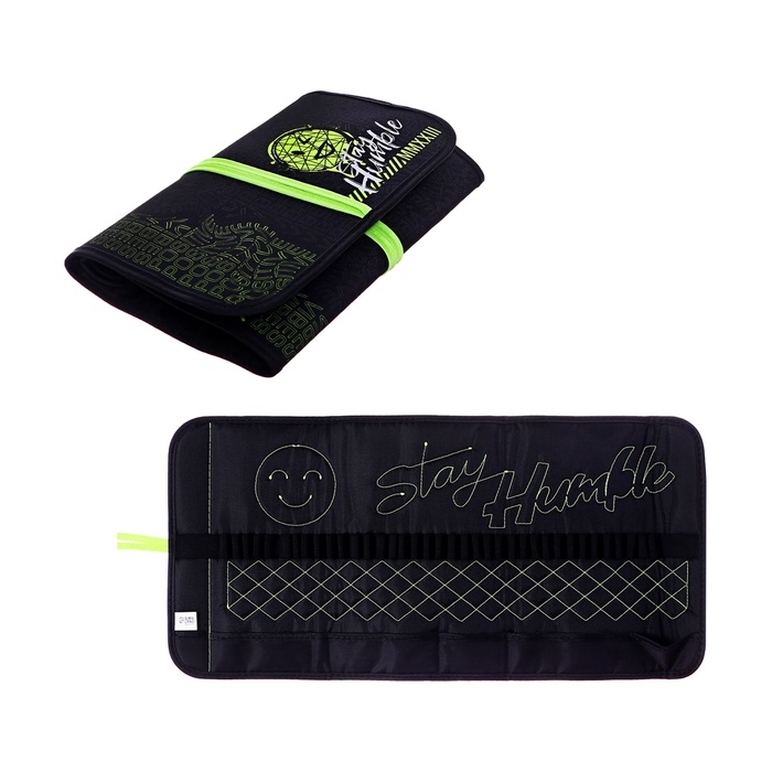 Пенал мягкий скрутка , 220х460 мм , Calligrata, вышывка Пенал мягкий скрутка , 220х460 мм , Calligrata, вышывка "Позитив", на шнуровке, на 37 предметов