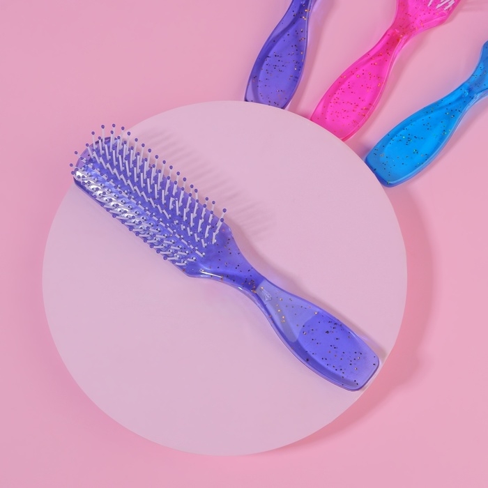 Расчёска массажная, 4 &times; 17 см, цвет МИКС