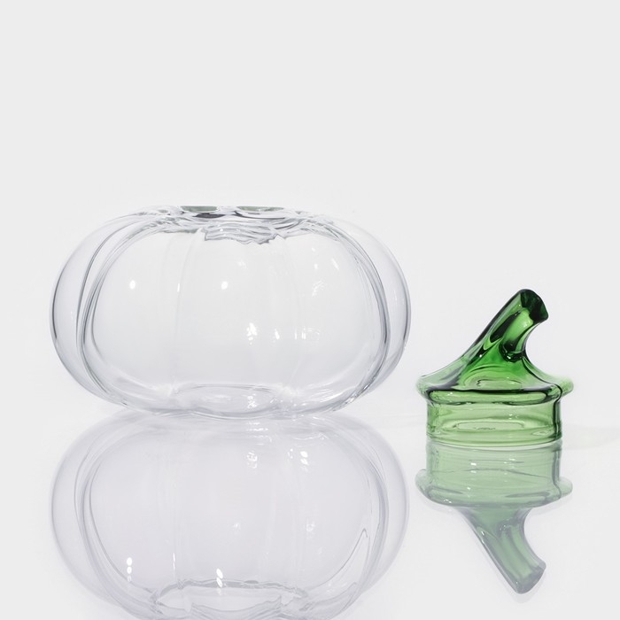 Конфетница стеклянная &laquo;Тыква&raquo;, 800 мл, 15&times;13 см