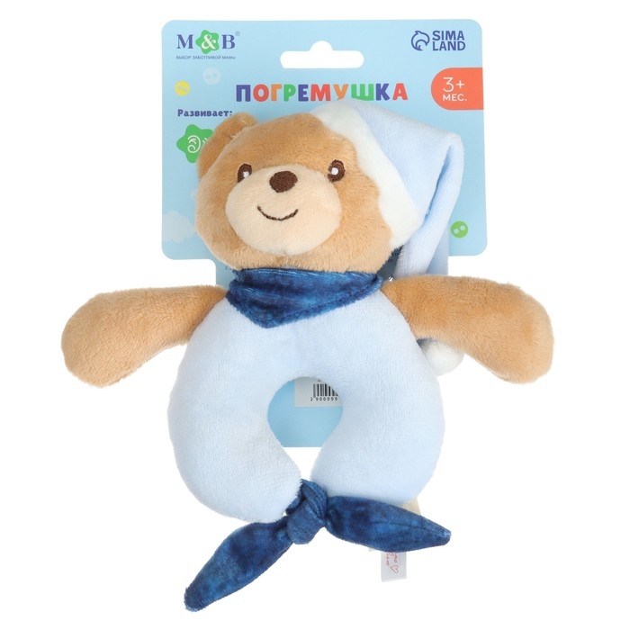 Погремушка мягкая &laquo;Мишка в колпачке&raquo;, Mum&Baby