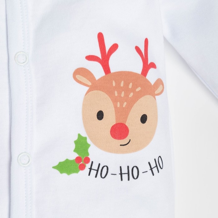 Комбинезон Крошка Я &laquo;Новогодние зверята&raquo;, рост 68-74 см, цвет белый