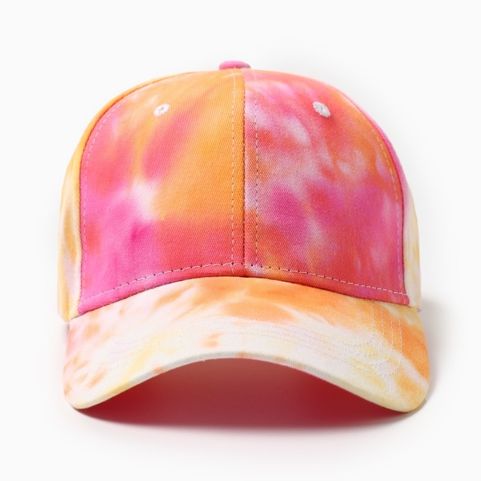 Кепка женская MINAKU "Tie-dye", цвет жёлтый, р-р 54-56