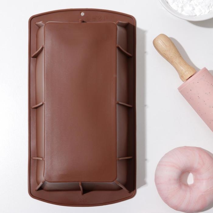 Форма для выпечки Доляна &laquo;Хлеб&raquo;, силикон, 25,5&times;13&times;6,5 см, внутр.размер 22&times;11,5 см, цвет МИКС