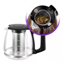 Чайный набор Kitfort КТ-6609, стекло, 1.7/1 л, 2200 Вт, регулировка t°, дисплей, чёрный Чайный набор Kitfort КТ-6609, стекло, 1.7/1 л, 2200 Вт, регулировка t°, дисплей, чёрный