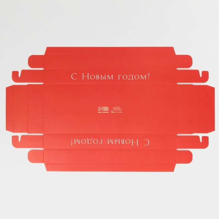 Коробка для десерта «Новогодний красный», 26, 2 х 8 х 9,7 см, Новый год Коробка для десерта «Новогодний красный», 26, 2 х 8 х 9,7 см, Новый год
