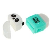 Точилка 1 отверстие с контейнером FunGraphix "Панда", МИКС Точилка 1 отверстие с контейнером FunGraphix "Панда", МИКС