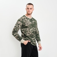 Лонгслив мужской, цвет зелёный камуфляж/пиксель МИКС, размер 50