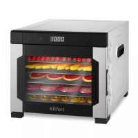 Сушилка для овощей и фруктов Kitfort KT-1963, 600 Вт, 6 ярусов, чёрно-серебристая Сушилка для овощей и фруктов Kitfort KT-1963, 600 Вт, 6 ярусов, чёрно-серебристая