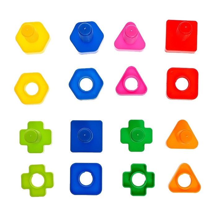 Конструктор &laquo;Болты и гайки&raquo;, 10 карточек, зверята