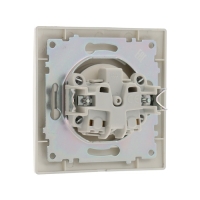 Розетка одноместная Luazon Lighting "Антей", 10 А, скрытая, без з/к, серебристая Розетка одноместная Luazon Lighting "Антей", 10 А, скрытая, без з/к, серебристая