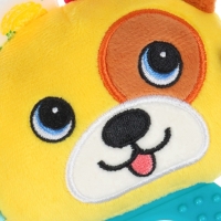 Погремушка мягкая с прорезывателем "Собачка", Крошка Я Погремушка мягкая с прорезывателем "Собачка", Крошка Я