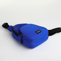 Сумка-слинг на молнии TEXTURA, наружный карман, цвет синий