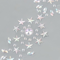 Наклейка пластик стразы на волосы "Звёзды" 26,5х13 см Наклейка пластик стразы на волосы "Звёзды" 26,5х13 см