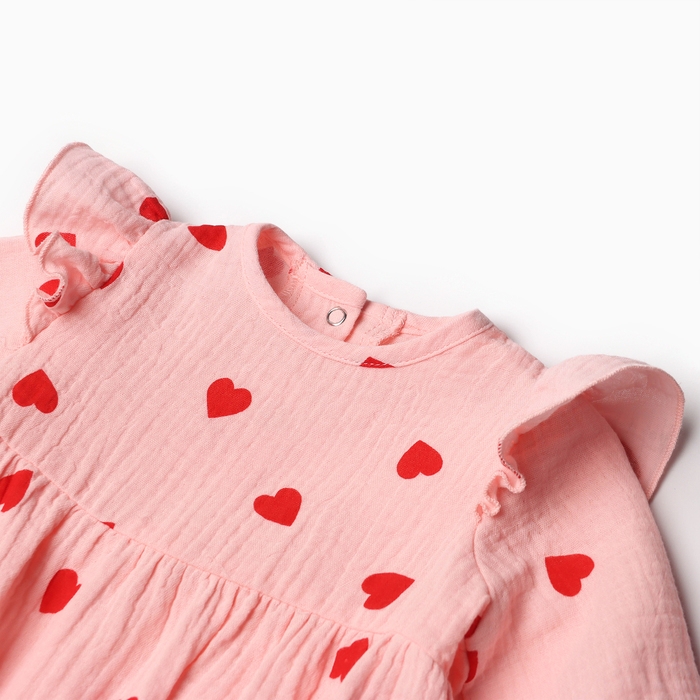 Комплект (боди и повязка) Крошка Я Комплект (боди и повязка) Крошка Я "Муслин", р. 68-74, цвет розовый