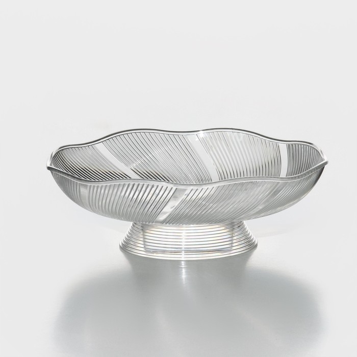 Ваза для фруктов Доляна «Лёгкость», d=26,5 см, цвет прозрачный Ваза для фруктов Доляна «Лёгкость», d=26,5 см, цвет прозрачный