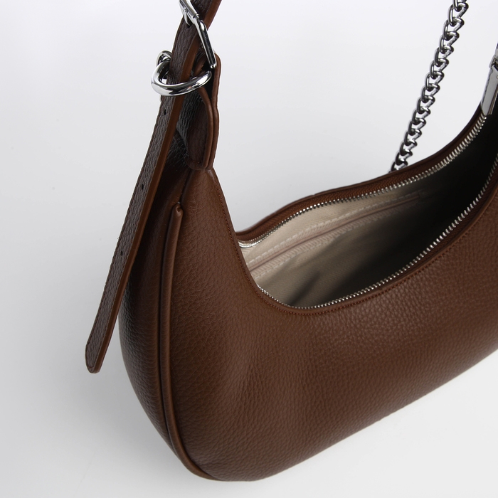 Сумка женская хобо на молнии TEXTURA, средний размер, цвет коричневый Сумка женская хобо на молнии TEXTURA, средний размер, цвет коричневый