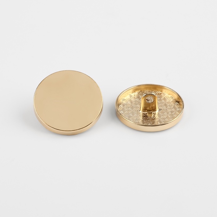 Набор пуговиц на ножке, d = 23 мм, 5 шт, цвет золотой Набор пуговиц на ножке, d = 23 мм, 5 шт, цвет золотой