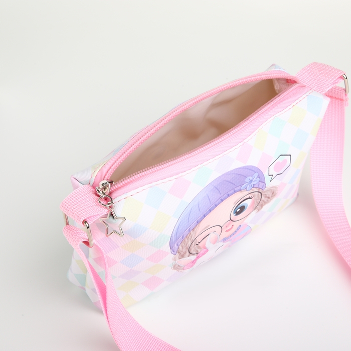 Сумка детская для девочки на молнии, цвет белый Сумка детская для девочки на молнии, цвет белый