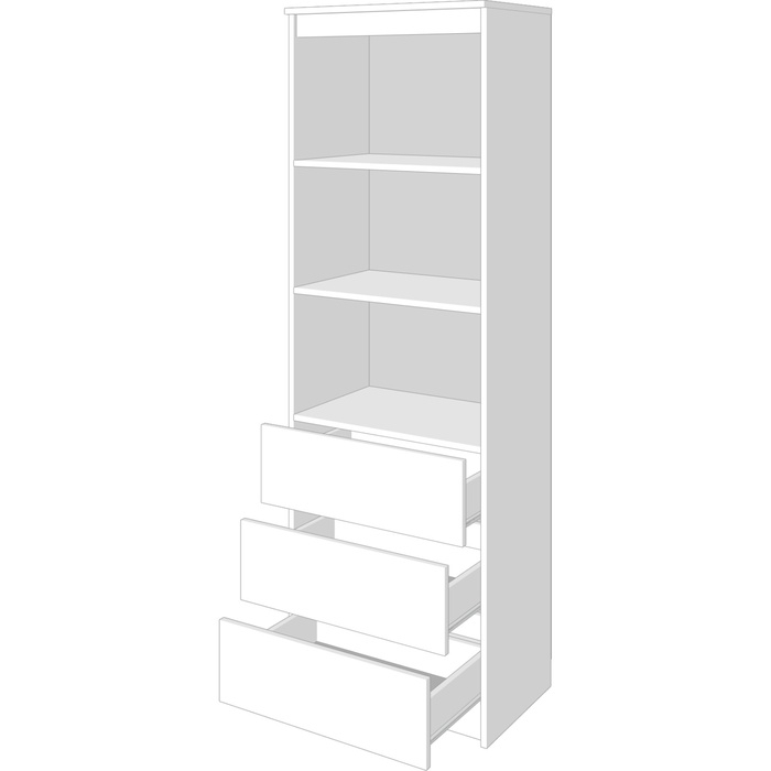 Стеллаж Мадера, 604х370х1800, Белый