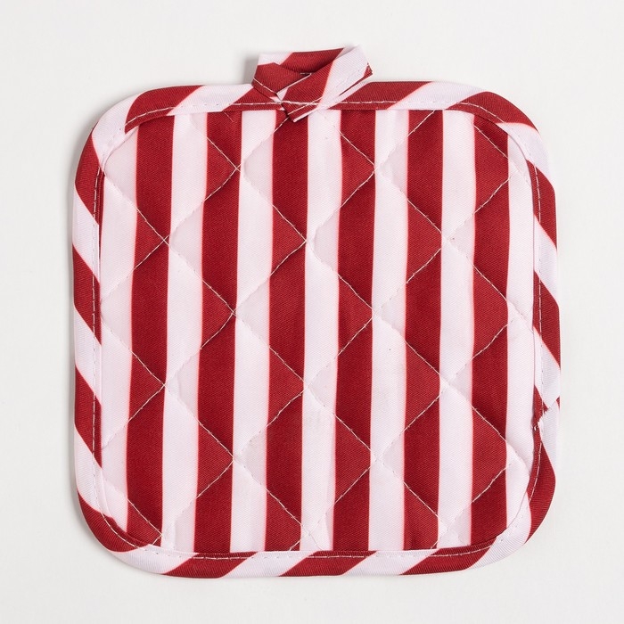 Кухонный набор 2 предмета Доляна цвет бордовый прихватка 17х17 см, варежка 26х16 см, 100% п/э