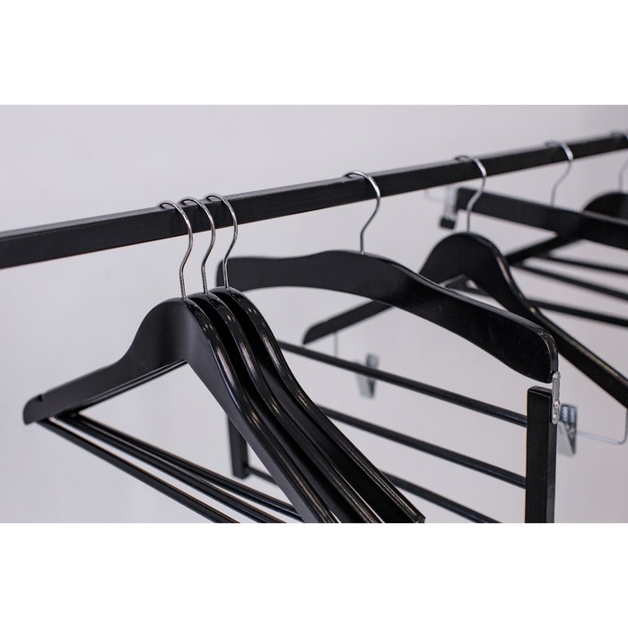 Плечики - вешалка для брюк и юбок LaDо́m Bois, 38,5&times;1,2&times;34 см, деревянная сорт А, многоуровневая, широкие плечики