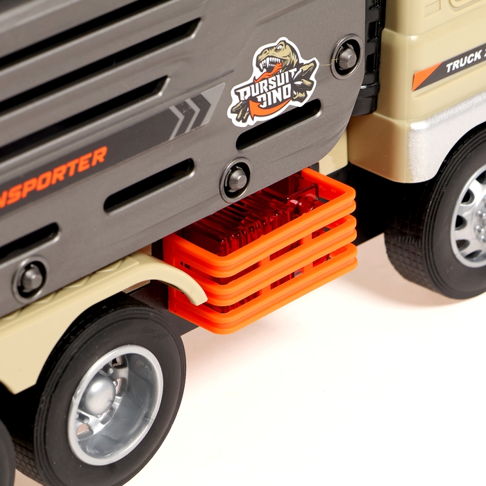 Грузовик «Дино», 1:16, инерция, световые и звуковые эффекты Грузовик «Дино», 1:16, инерция, световые и звуковые эффекты