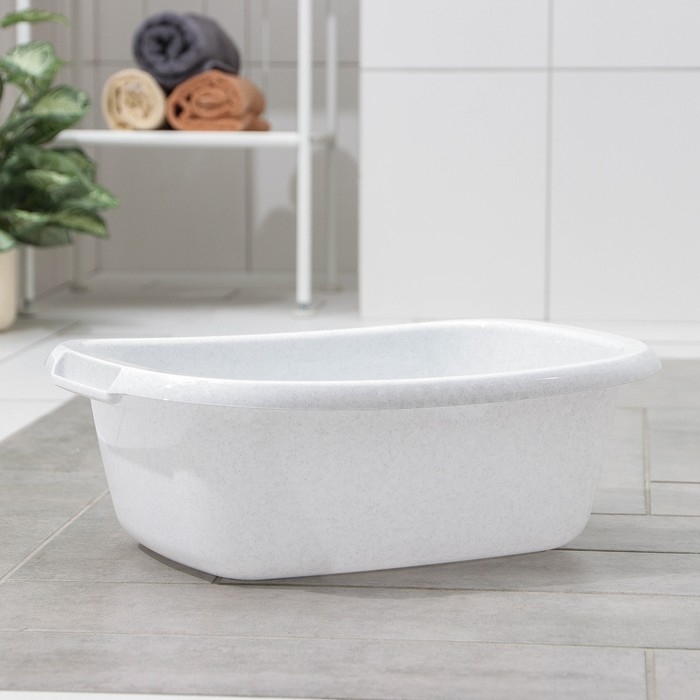 Таз овальный «Водолей», 11 л, цвет мраморный Таз овальный «Водолей», 11 л, цвет мраморный