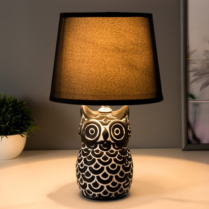 Лампа настольная 21162/1 E14 40Вт черно-серый 20х20х34 см RISALUX