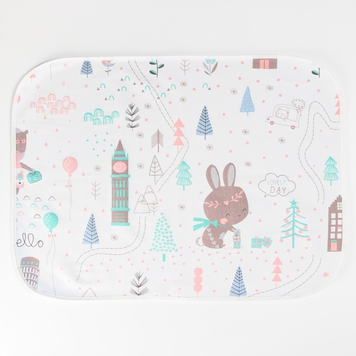 Пеленка на непромокаемой основе, 50х70 см &laquo;Лес&raquo;