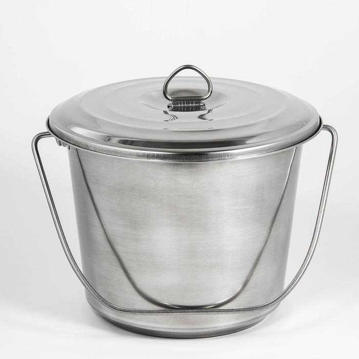 Ведро с крышкой, 7 л, мерная шкала, нержавеющая сталь Ведро с крышкой, 7 л, мерная шкала, нержавеющая сталь