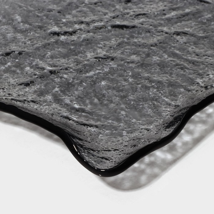 Блюдо стеклянное сервировочное Magistro «Нофис», 32,5×18×2,5 см, цвет серый Блюдо стеклянное сервировочное Magistro «Нофис», 32,5×18×2,5 см, цвет серый