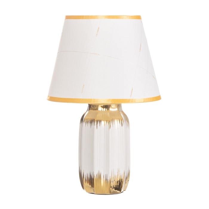 Лампа настольная Лампа настольная "Мартина" 1х40Вт Е14 белый/золото 24х24х40см