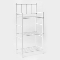 Стеллаж 3-х ярусный напольный, 43&times;26&times;93,5 см, цвет белый