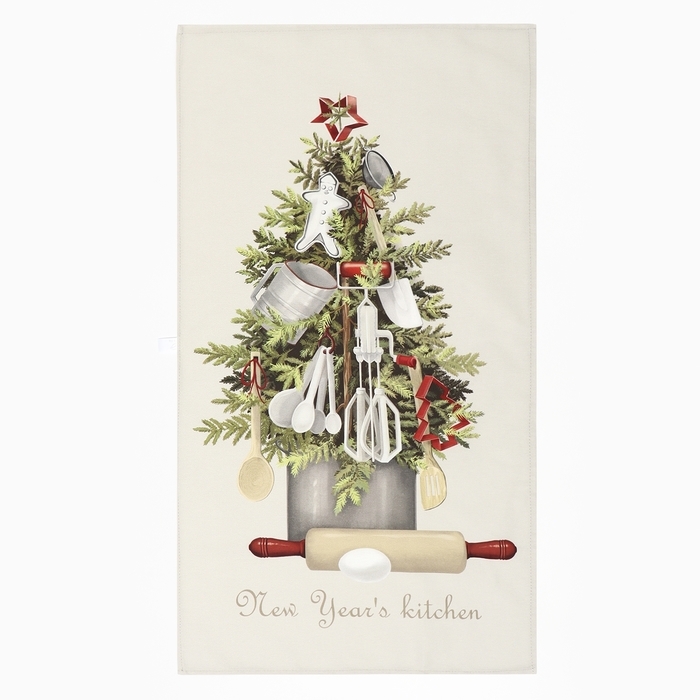 Набор подарочный Этель "Kitchen": полотенце 40х70 см., ложка кух., доска кух.