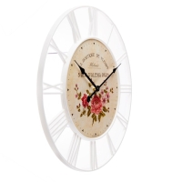 Часы настенные, серия: Интерьер, "Розы", плавный ход, d-45 см Часы настенные, серия: Интерьер, "Розы", плавный ход, d-45 см