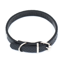 Ошейник рифленый с 2 рядами клепок, 33 х 1,2 см, ОШ 23-29, черный Ошейник рифленый с 2 рядами клепок, 33 х 1,2 см, ОШ 23-29, черный