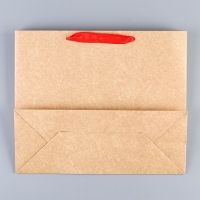 Пакет подарочный новогодний крафтовый с пластиковым окном &laquo;Happiness&raquo;, 31 х 26 х 11 см