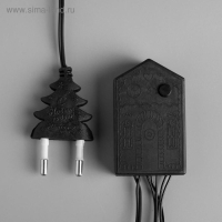 Гирлянда &laquo;Нить&raquo; 7 м, IP20, тёмная нить, 180 ламп, свечение тёплое белое, 8 режимов, 220 В