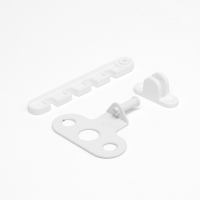 Ограничитель открывания окна ТУНДРА, пластиковый, L=105 мм, белый, 1 шт.