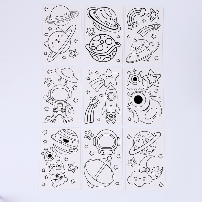 Набор для творчества &laquo;Раскрась витражики: Космос&raquo;, 20 шт. в наборе
