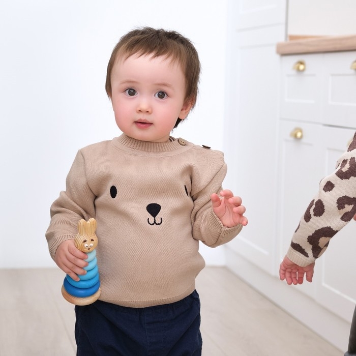 Джемпер вязаный Крошка Я &laquo;Мишка&raquo; рост 98-104 см