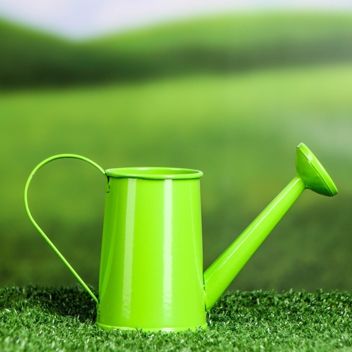 Кашпо Кашпо "Лейка" зеленое, 15х7х8см