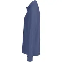 Рубашка поло унисекс с длинным рукавом Pacific LSL, синяя (джинс), размер XL